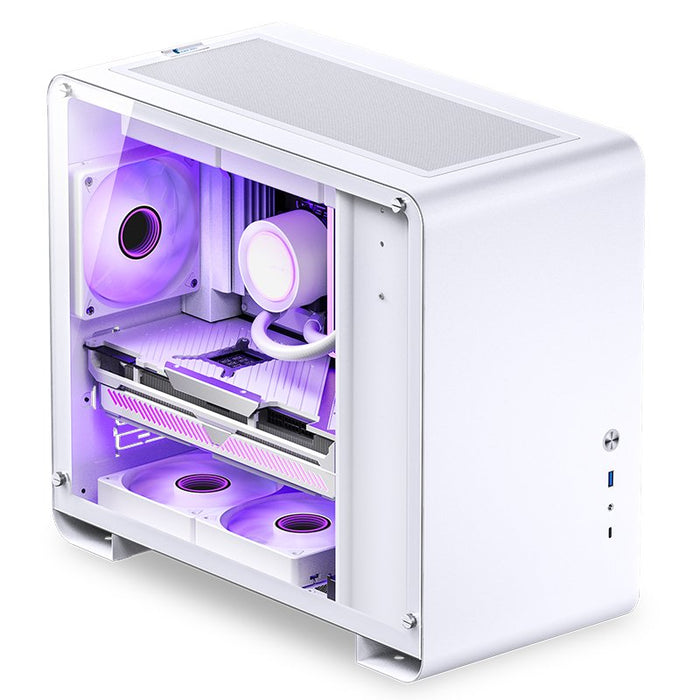 Jonsbo U4 Mini Micro-Atx-Gehäuse, Temperojo Glass - Blanco