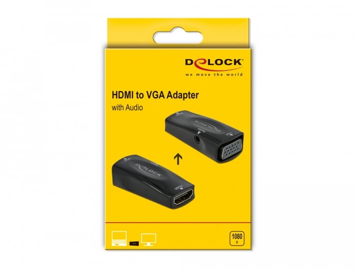 EAN 4043619665600 - DeLOCK 66560 cambiador de género para cable HDMI Type A (Standard) VGA (D-Sub) Negro imagen 2