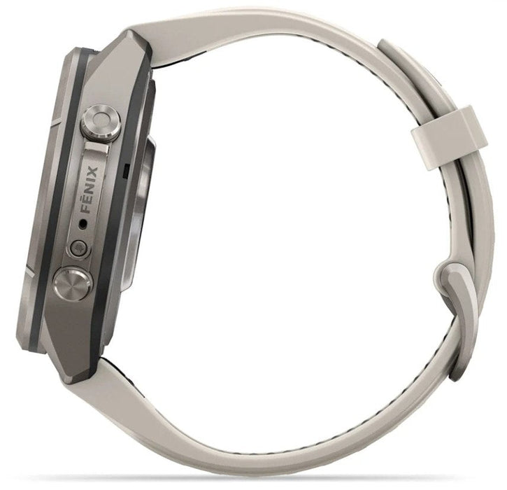 Garmin Fenix 9 Pro Inreach Lte 43mm Titanio Con Correa De Silicona En Blanco