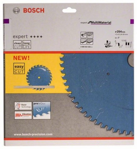 Hoja De Sierra Circular Bosch Expert Para Varios Materiales, 254 Mm