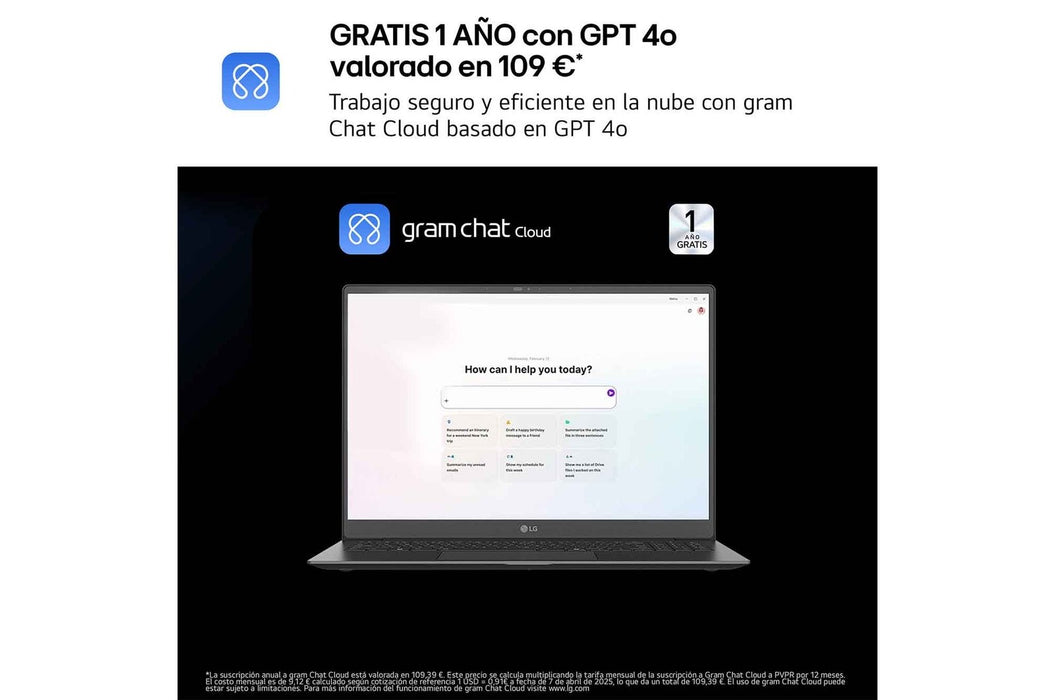 EAN 8806096571385 - LG Gram Pro 16Z90TR Copilot+ PC Intel Core Ultra 7 255H Portátil 40,6 cm (16") WQXGA 32 GB LPDDR5x-SDRAM  imagen 6