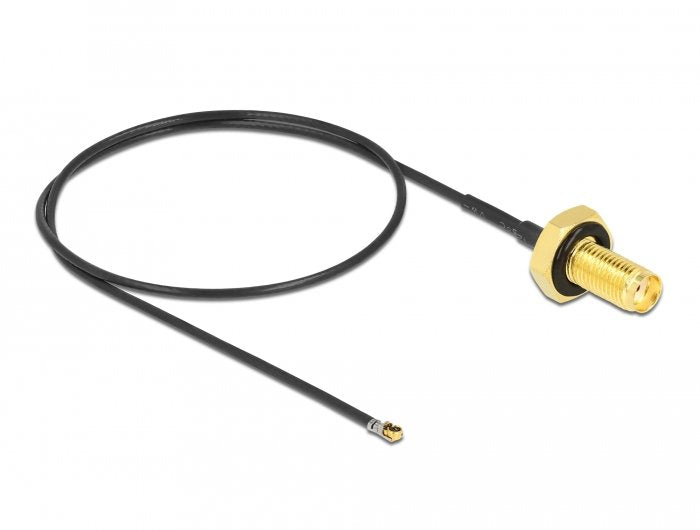 Delock Antennencable Sma Buchse Zum Einbau Zu Mhf 4l Lk Stecker 1.37 35cm Gewindelnge 10mm Spritzwassergeschtzt