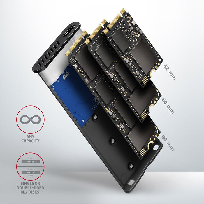 EAN 8595247906328 - Axagon EEM2-SG2 caja para disco duro externo Caja externa para unidad de estado sólido (SSD) Gris M.2 imagen 9