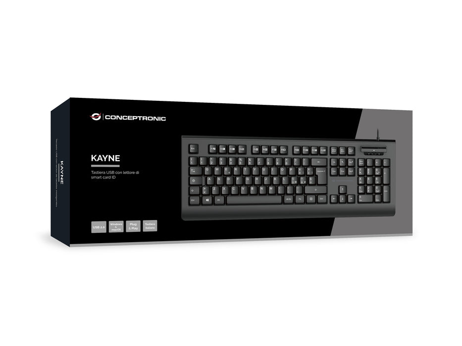 Conceptronic Usb Teclado +Smart Id-Kartenleser Layout It Sw