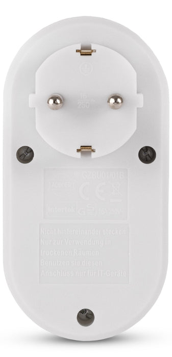 Entac Meckdosenadaptador + 2x Usb-A Blanco