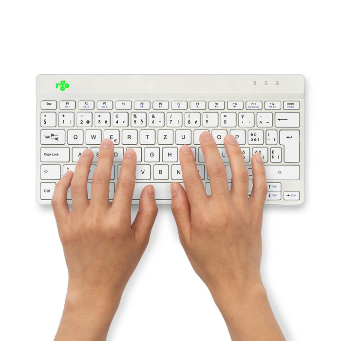 R-Go Compact Break Keyboard,  Qwertz (Ch), Bluetooth, White