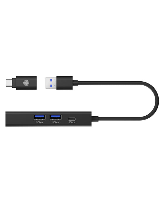 EAN 4250078173410 - ICY BOX IB-HUB1439-LAN Alámbrico USB 3.2 Gen 1 (3.1 Gen 1) Type-A Negro imagen 4