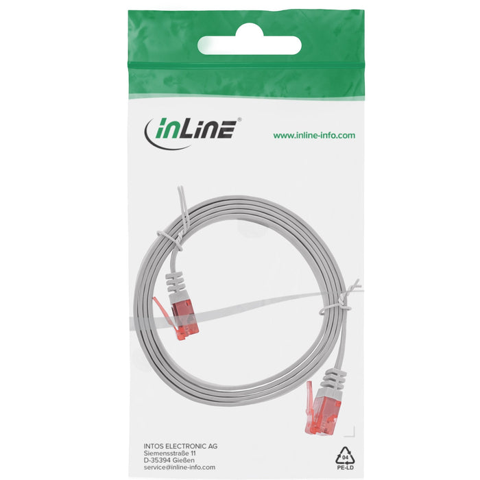 Inline Flat Ultraslim Cable De Red U/Utp Cat.6 Gigabit Ready Gris 0,5m