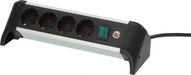 EAN 4007123677535 - Brennenstuhl 1391040400 base múltiple 1,8 m 4 salidas AC Interior Negro, Plata imagen 2