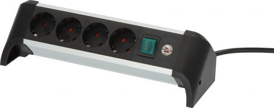 EAN 4007123677535 - Brennenstuhl 1391040400 base múltiple 1,8 m 4 salidas AC Interior Negro, Plata imagen 2