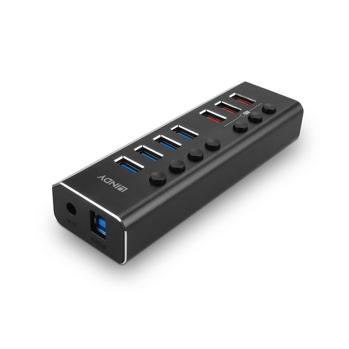 EAN 4002888433716 - Lindy 43371 hub de interfaz USB 3.2 Gen 1 (3.1 Gen 1) Type-B 5000 Mbit/s Negro imagen 4