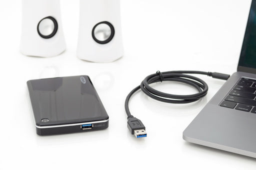 EAN 4016032438298 - Digitus AK-300146-010-S cable USB USB 2.0 1 m USB C USB A 10 Gbit/s Negro imagen 2