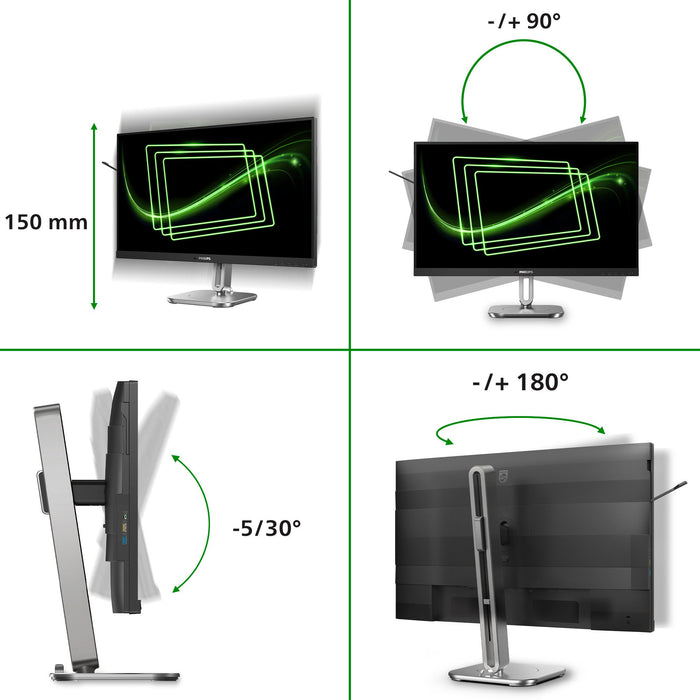EAN 8721038001785 - Philips 5000 series 27B2G5500/00 pantalla para PC 68,6 cm (27") 2560 x 1440 Pixeles Quad HD LCD Antracita imagen 4