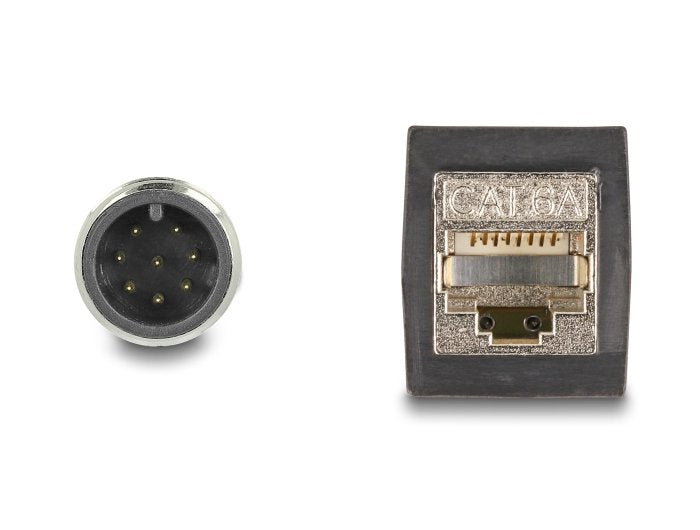 Delock M12 Cable A-Kodiert 8 Pin Macho A Rj45 Hembra Pur (Tpu) 0,5 M