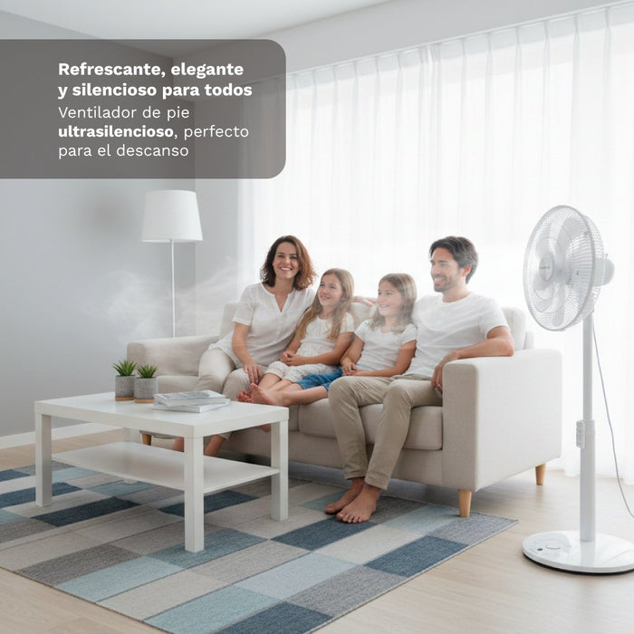 Ventilador De Pie Grunkel Fs-14t 25w 7 Aspas 35cm 12 Velocidades