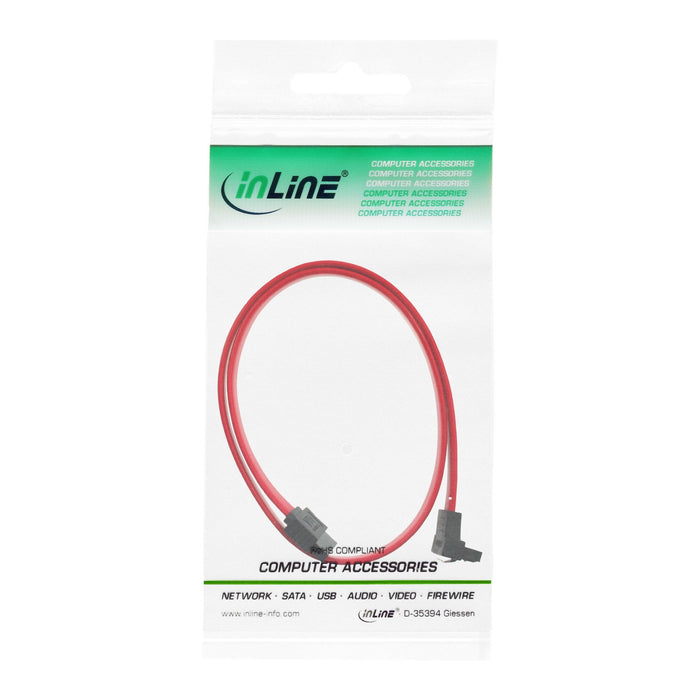 Cable Sata Inline Para Enlaces S-Ata 150 / 300 / 600 En Ángulo Con Pestillos 90° 0,5 M