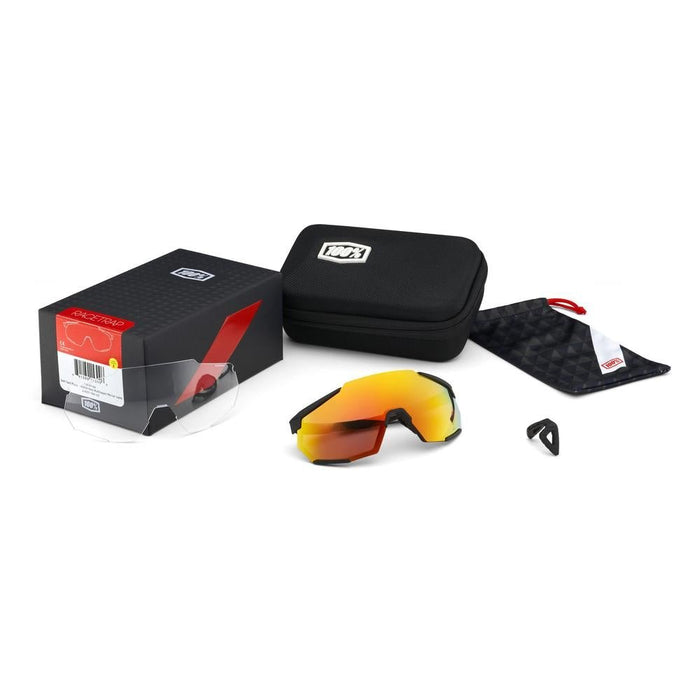 EAN 196261017809 - 100% Racetrap 3.0 Gafas deportivas para ciclismo Unisex De aro entero Negro Lentes intercambiables imagen 4