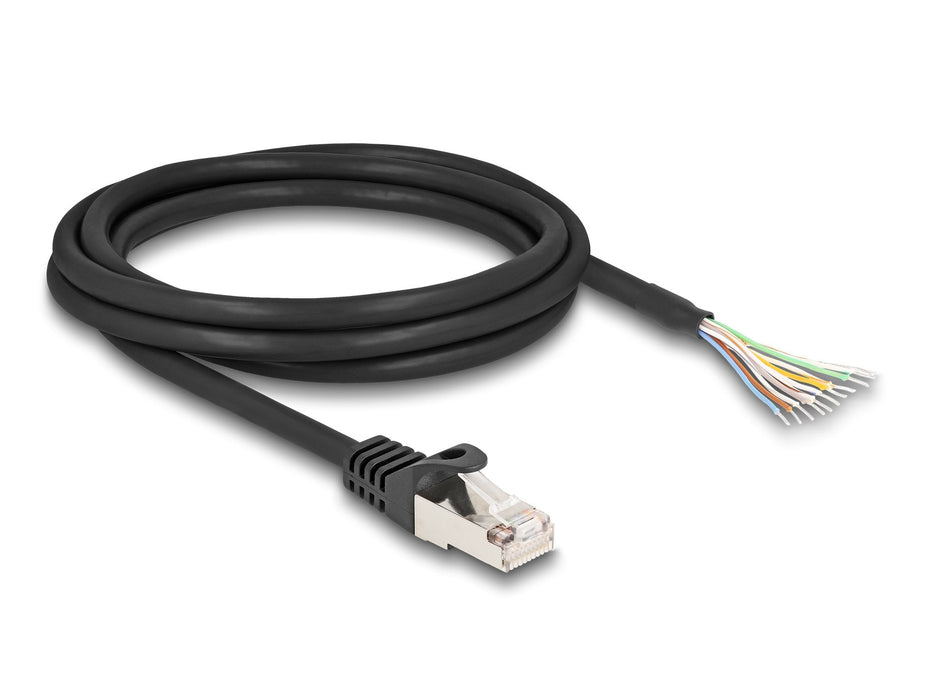 Delock 80206 Cable Rj50 Macho A Extremos Abiertos S/Ftp 2 M Negro