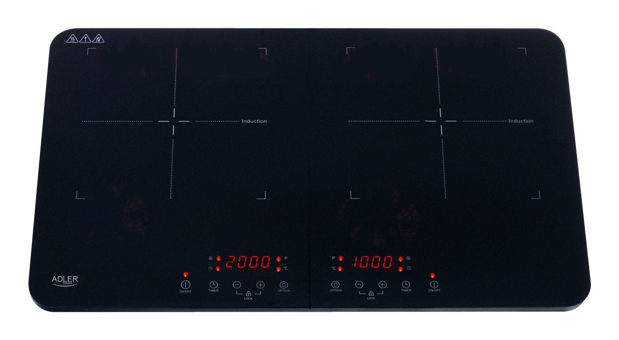Adler Ad 6516 Double Induction Cooker, Lcd Display, 10 Power Levels, Timer