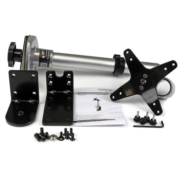 Startech.Com Monitor Desk Mount Adjustable For Up To 34" (30.9lb/14kg) Displays Kit De Montaje Brazo Ajustable Para Pantalla Lcd Plástico Acero Negro Tamaño De Pantalla: 12"-24" Montable En Escritorio Para P/N: Armsts Armstslg Stsca