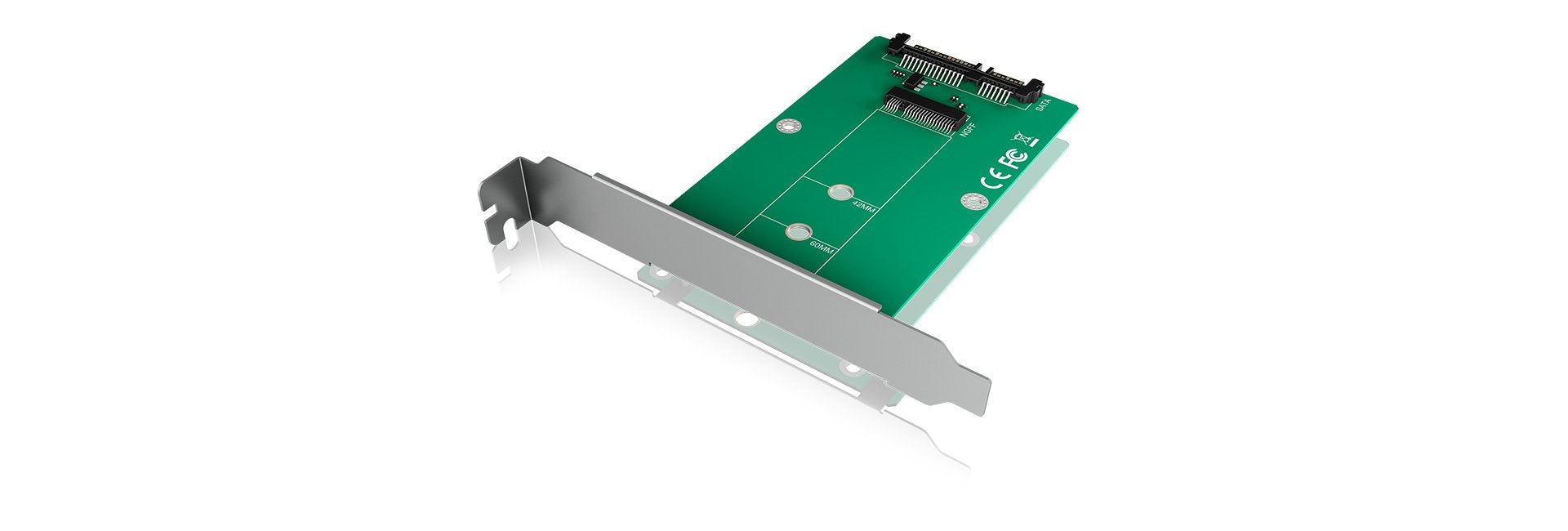 Icy Box Ib-Cvb516 Konverterkarte Unterstuetzt M.2 Sata Zu Sata Mit Uebertragungsgeschwindigkeiten Bis Zu 6 Gbit S (60106)