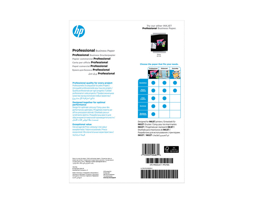 EAN 0193905504879 - HP Professional Inkjet Matte FSC Paper 180 gsm-150 sht/A4/210 x 297 mm papel para impresora de inyección  imagen 7
