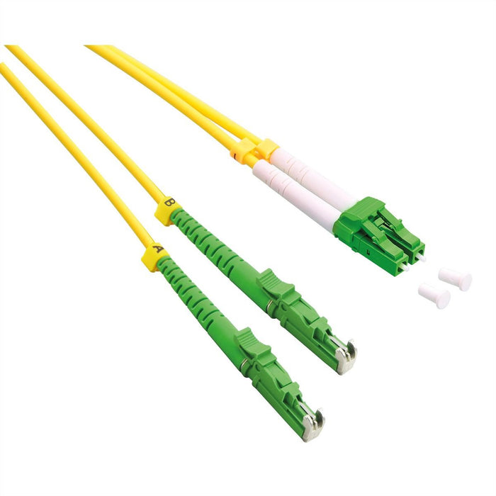 Roline Lwl-Cable Duplex 9 125m Os2, Lsh Lc, Apc Schliff, Lsoh, Gelb, 7,5 M