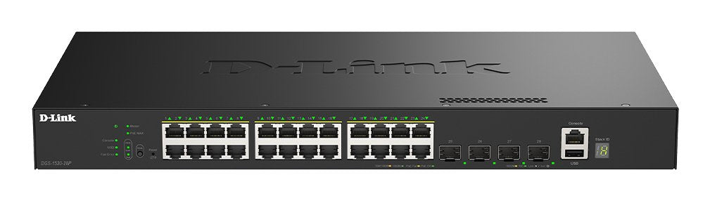 EAN 0790069474590 - D-Link DGS-1530-28P/E switch Gestionado L2 Gigabit Ethernet (10/100/1000) Energía sobre Ethernet (PoE) Ne imagen 1