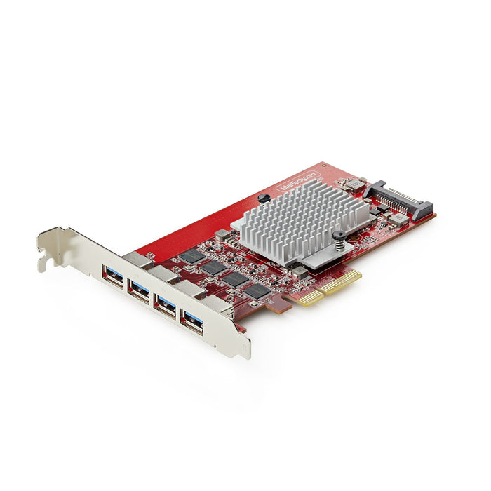Tarjeta Startech Pci Express De 4 Puertos Usb-A - Usb 3.2 10gbps - Tarjeta De Expansión Pcie Hub Interno - 4 Controladores Independientes - Taa