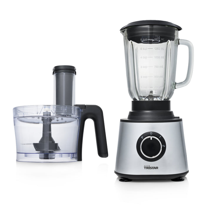 EAN 8713016085436 - Tristar MX-4823 robot de cocina 600 W 1,5 L Negro, Acero inoxidable, Transparente imagen 3