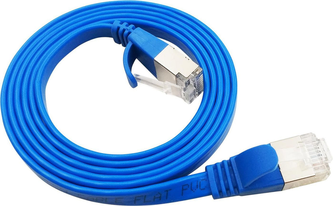 Flat U/Ftp Cat6a Blue 1.5m Awg 32/7, Pvc, 1 85x6mm Stp-Fl6a-00150-Bl