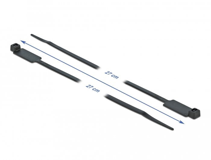 Delock Cablebinder Mit Beschriftungsfeld L 300 X B 4,8 Mm Schwarz 10 Stück