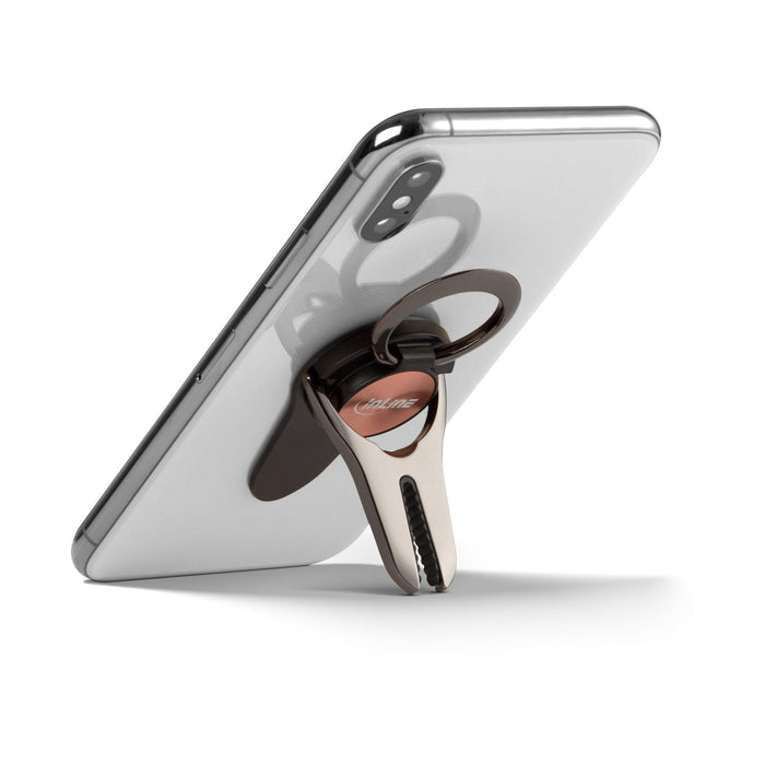 Inline Smartphone 3in1 Smartclip Soporte Para Automóvil, Soporte Para Dedos, Asa Autoadhesiva Para Smartphone