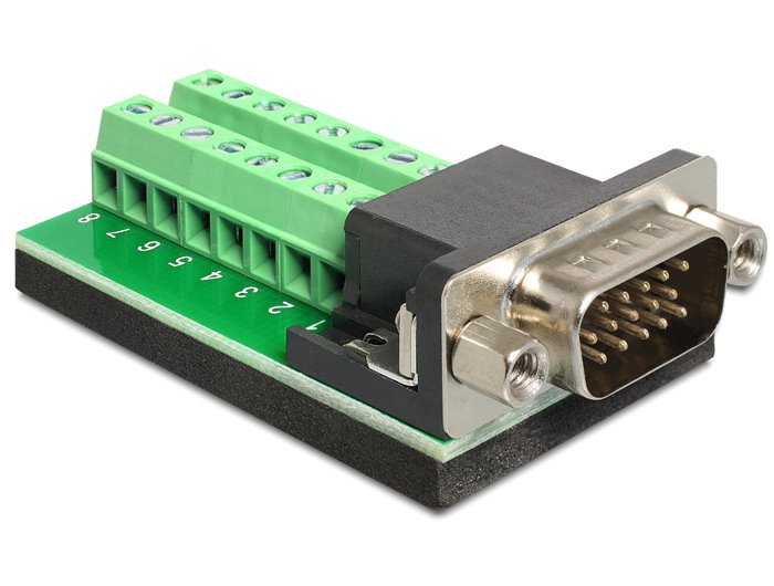 EAN 4043619654246 - DeLOCK 65424 cambiador de género para cable VGA 16p Negro, Verde, Plata imagen 1