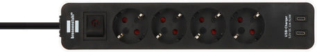 EAN 4007123691142 - Brennenstuhl 1153240126 base múltiple 1,5 m 4 salidas AC Interior Negro, Blanco imagen 3
