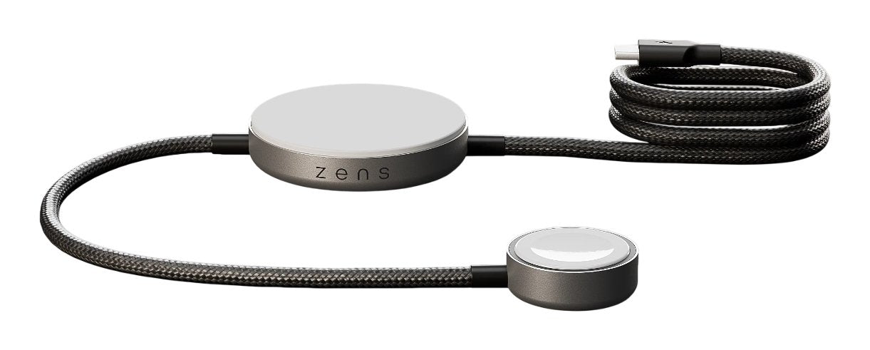 Zens Charging Cable Pro 2 Aluminum - Qi2   Apple Watch - Black