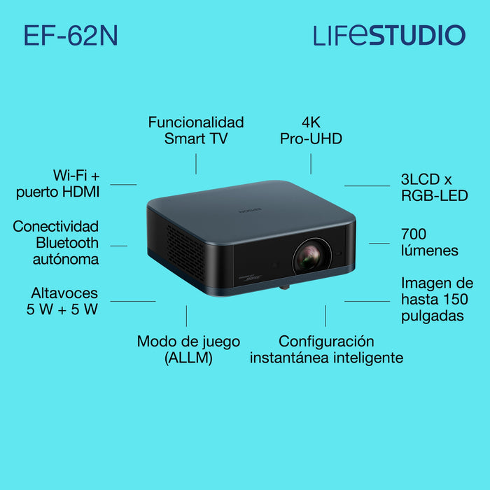 EAN 8715946741567 - Epson Lifestudio Pop Plus EF-62N 700 lúmenes ANSI 3LCD UHD 4K (3840x2160) imagen 3