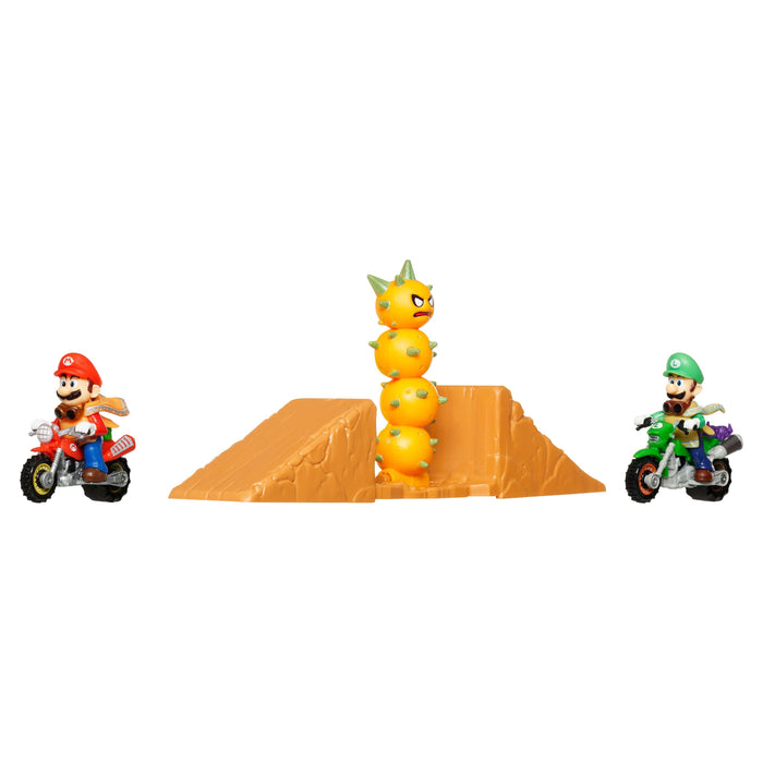 Blister Figuras Mario & Luigi Salto En El Desierto Super Mario Galaxy Hot Wheels
