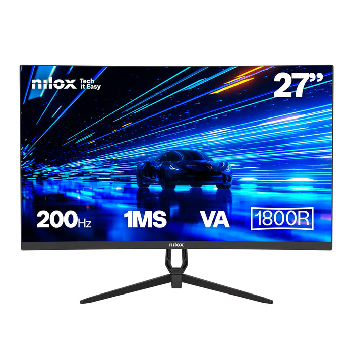 EAN 8431775035942 - Nilox NXM27CRV2001 pantalla para PC 68,6 cm (27") 1920 x 1080 Pixeles Full HD LED Negro imagen 1