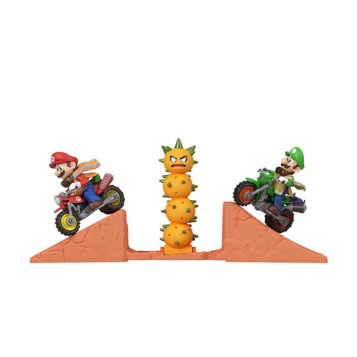Blister Figuras Mario & Luigi Salto En El Desierto Super Mario Galaxy Hot Wheels