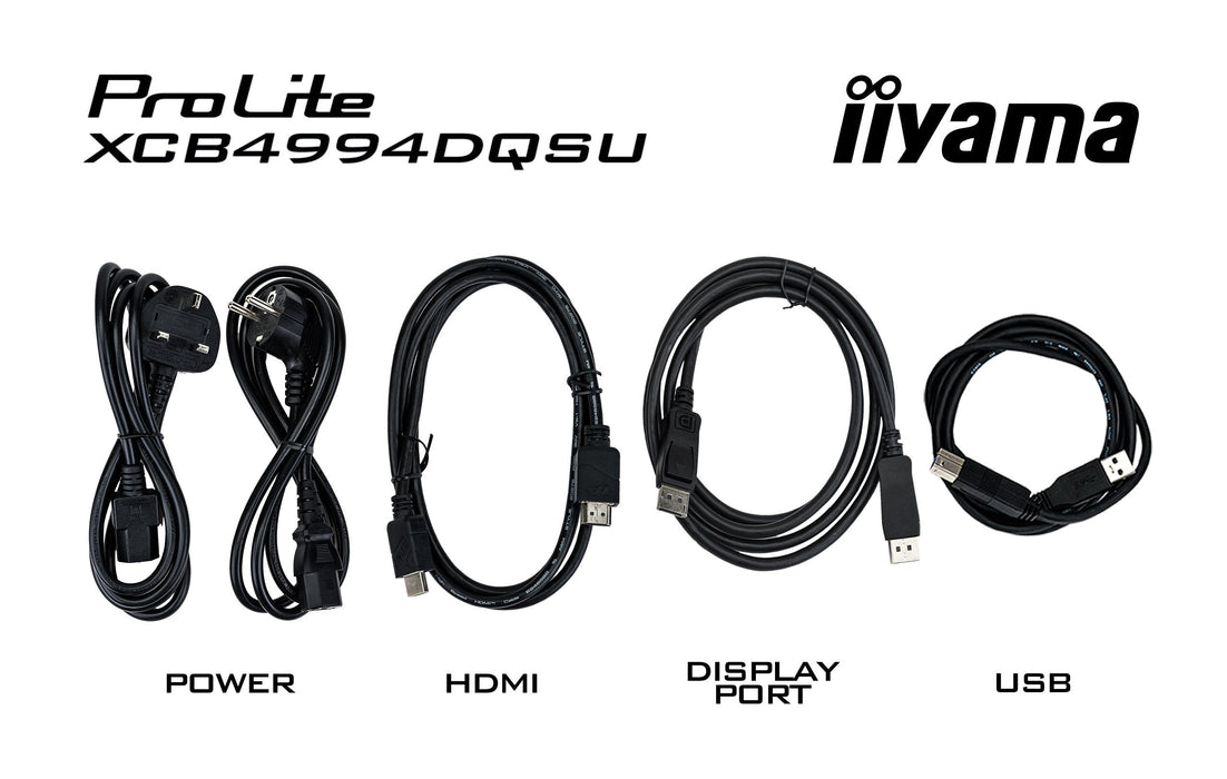 Iiyama Prolite Xcb4994dqsu-B1 124 Cm 49 Pulgadas), Negro (Mate), Dqhd, Va, Curved, Hdmi, Dp, Usb-C, Usb-Hub, 120hz Panel) Xcb4994dqsu-B1