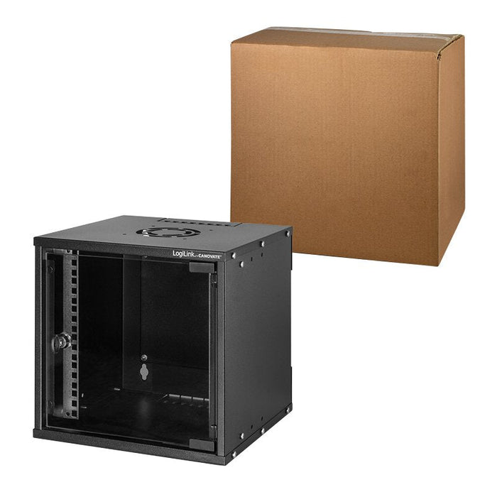 10" Wall Mount Cabinet Econline, 6u, Negro