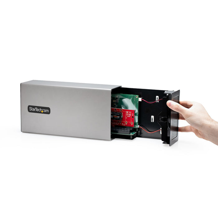 EAN 0065030895002 - StarTech.com 2TBT3-PCIE-ENCLOSURE base para portátil y replicador de puertos Alámbrico Plata imagen 6