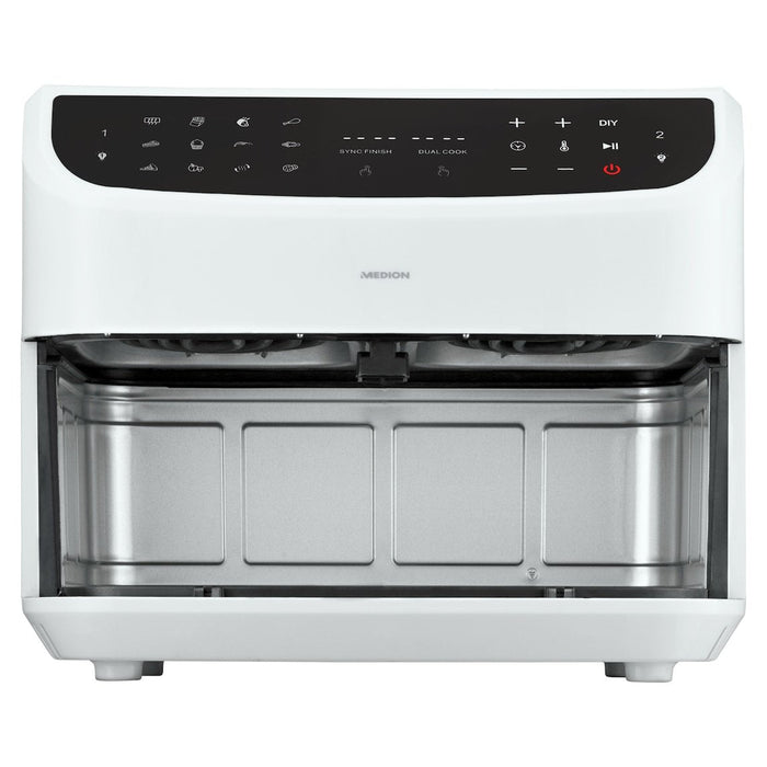 Freidora  Medion Doppel  Life P20 Md11760 Xxl (Blanco, 2.600 Watt, 2 Körbe Je 4,35 Liter) 50077283