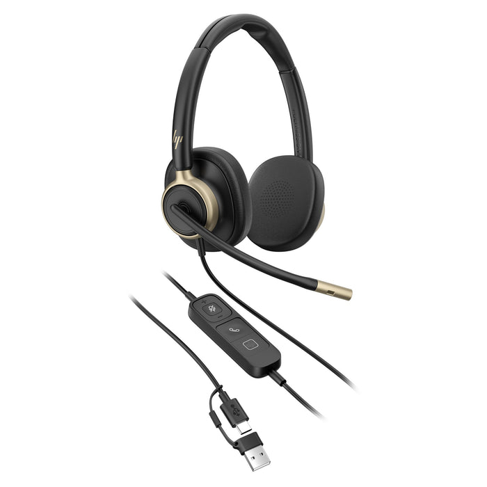 EAN 0199251821936 - HP Poly Mission 825 Stereo USB Wired Headset Negro imagen 7