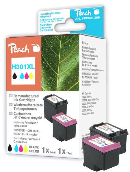 EAN 7640155893428 - Peach 316258 cartucho de tinta 2 pieza(s) Negro, Cian, Magenta, Amarillo imagen 1