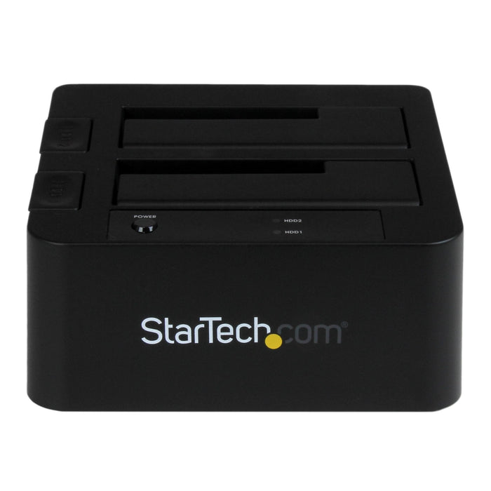Startech.Com Dual-Bay Usb 3.0 Esata To Sata Hard Drive Docking Station Usb Hard Drive Dock External 2.53.5 Sata Iiiiii Ssdhdd Docking Station Hot-Swap Hard Drive Bays Top-Loading Controlador De Almacenamiento 2.5" 3.5" Sata 6gb/S Esata 6gb/