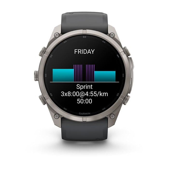 Garmin Fenix 9 Pro Titanio Con Correa De Silicona En Gris Smartwatch 51mm