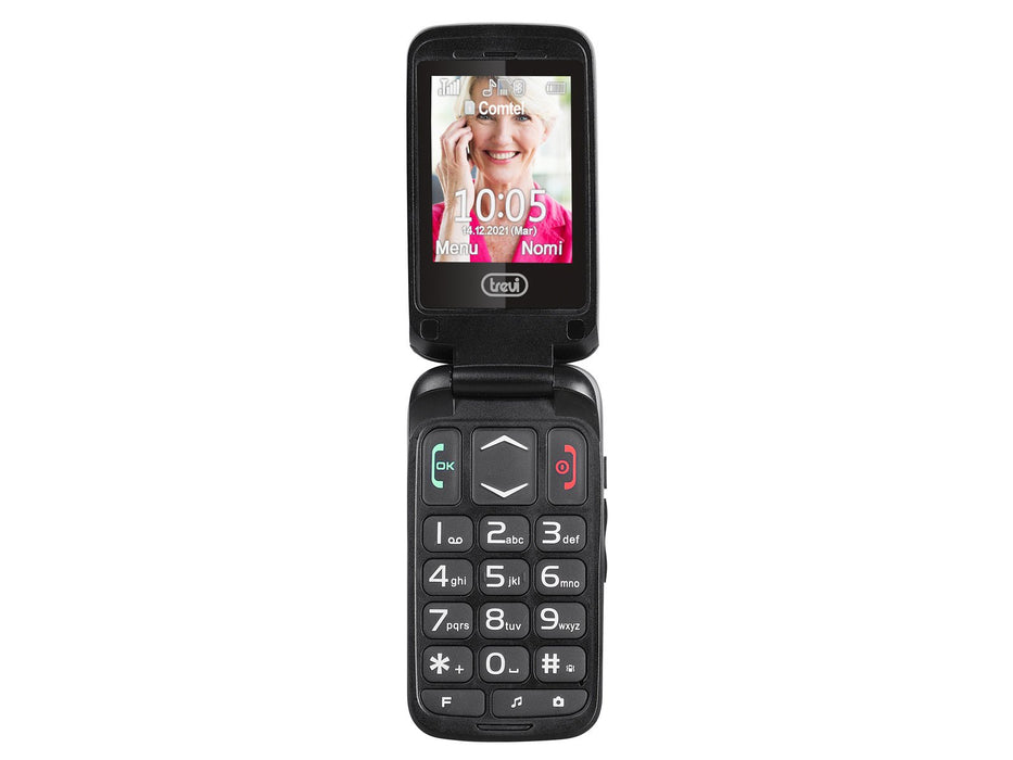 EAN 8011000039657 - Trevi FLEX 50 C 6,1 cm (2.4") 150 g Negro Teléfono para personas mayores imagen 1