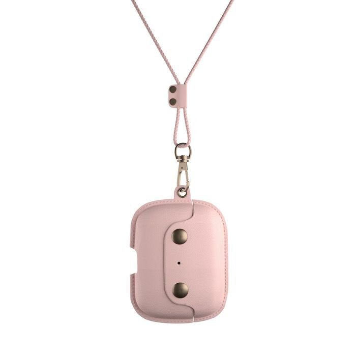Woodcessories Aircase Airpod Pro Leather Necklace Case Old Rose